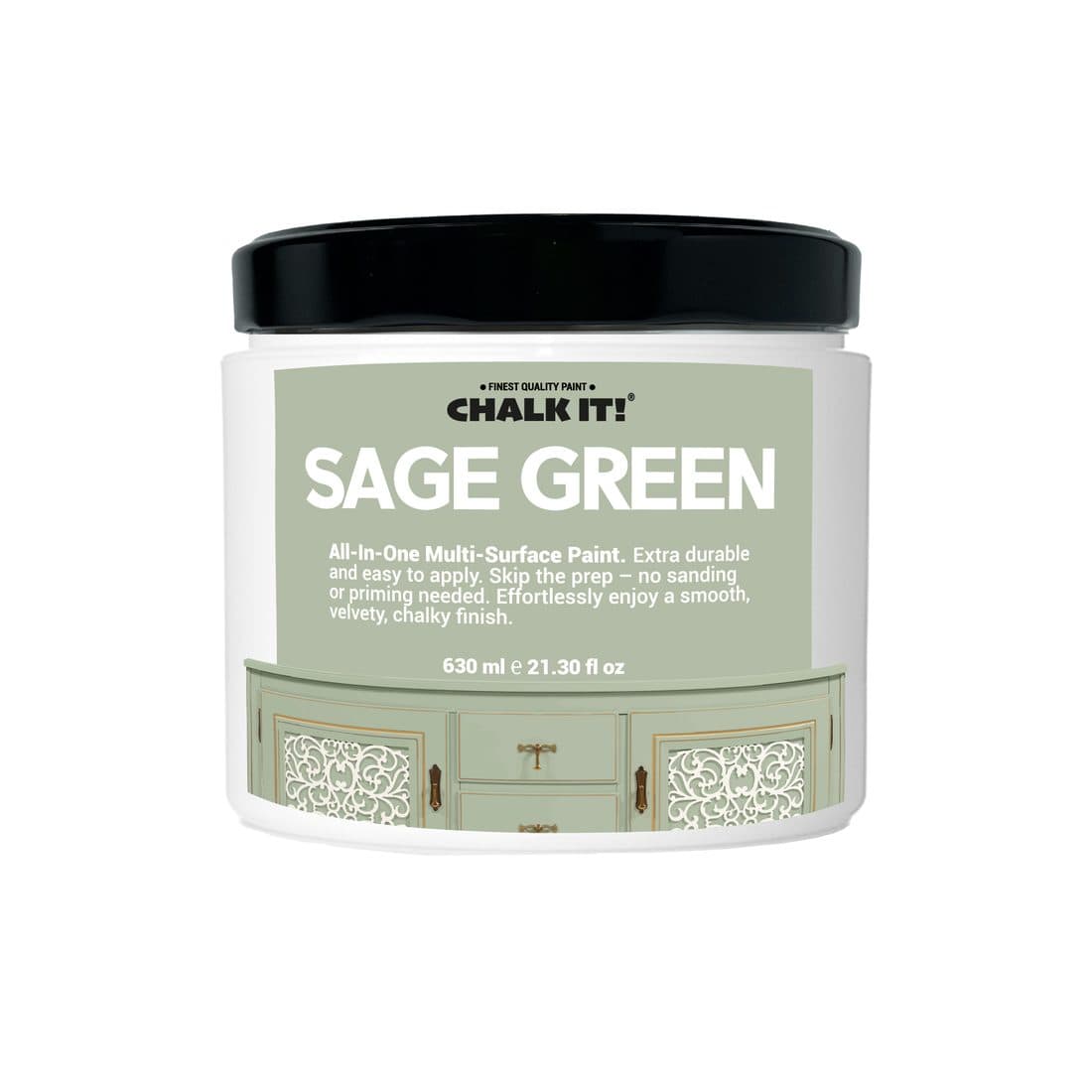 Chalk It! Sage Green paint jar